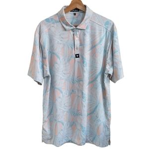 Bad Birdie Day Pass Floral Performance Golf Polo Shirt